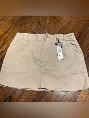 Garage Beige Mini Skirt
